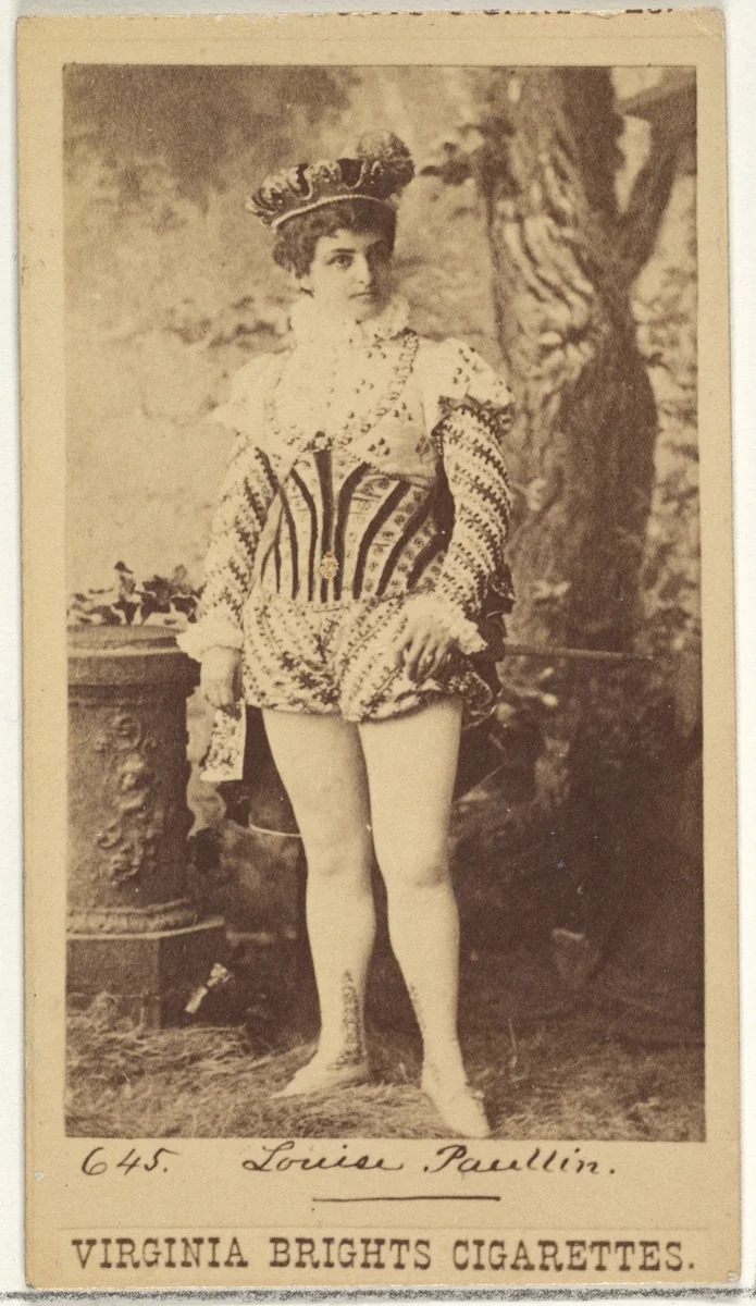 Card 645, Louise Paullin, from the Actors and Actresses series (N45, Type 1) for Virginia Brights Cigarettes by Allen & Ginter, photograph, 1885-1891