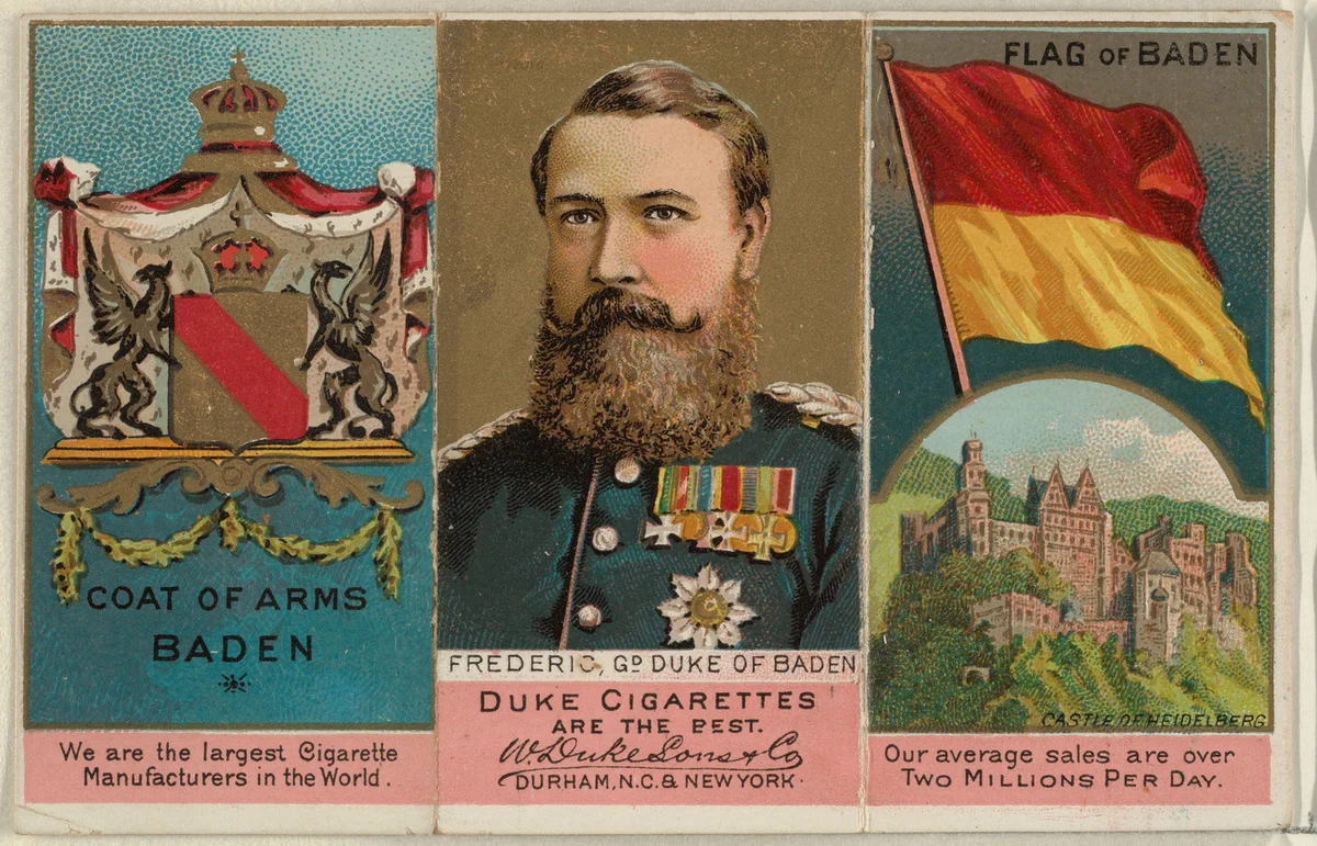 Frederic, Grand Duke of Baden, from the Rulers, Flags, and Coats of Arms series (N126-2) issued by W. Duke, Sons & Co. by W. Duke, Sons & Co., print, 1888