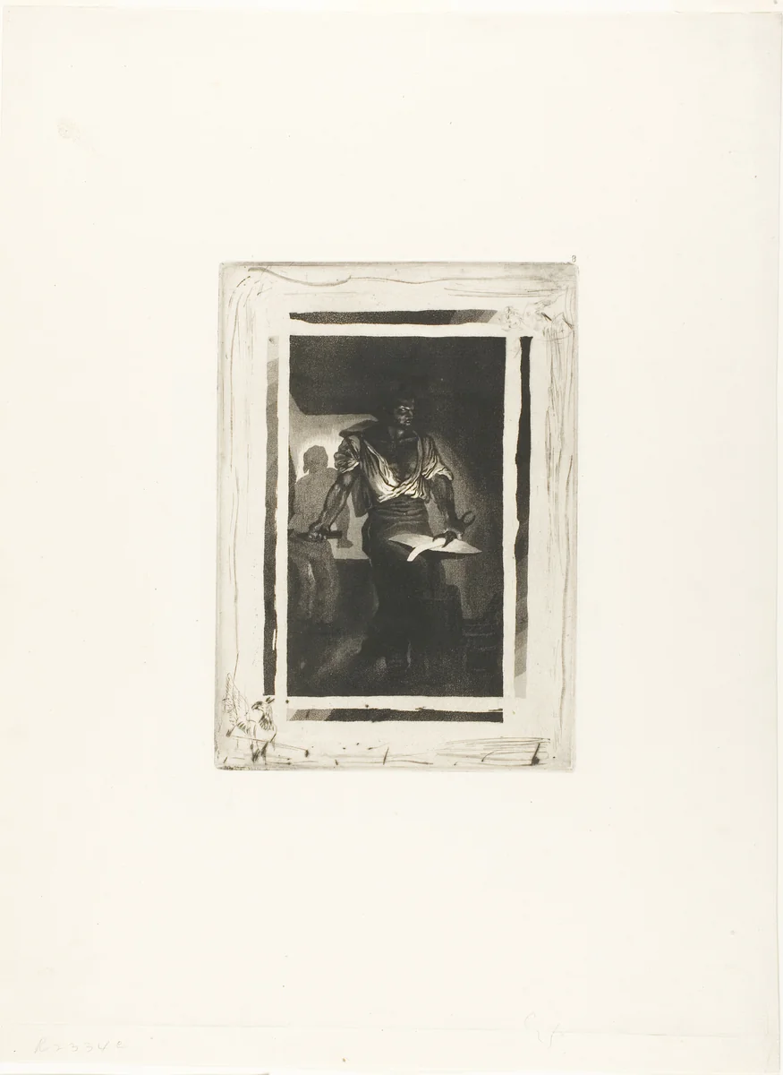 Blacksmith by Eugène Delacroix, print, 1833