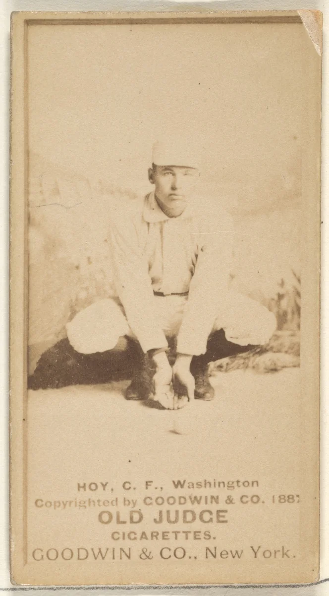 William Ellsworth "Dummy" Hoy, Center Field, Washington Nationals, from the Old Judge series (N172) for Old Judge Cigarettes by Goodwin & Company, photograph, 1887-1890