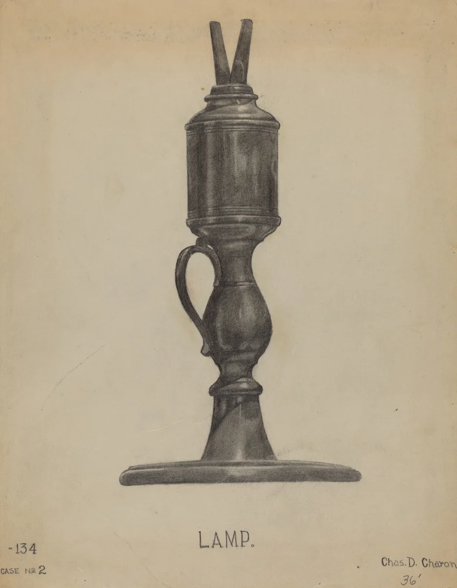 Lamp by Charles Charon, index of american design, 1936
