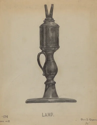 Lamp by Charles Charon, index of american design, 1936