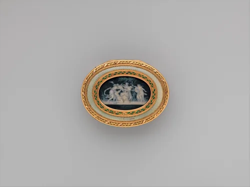Snuffbox with six allegories of love by Jacques Joseph de Gault, metalwork, 1775-1776