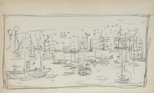 Italian Sketchbook: Harbor (page 78) by Maurice Prendergast, book, 1898-1899