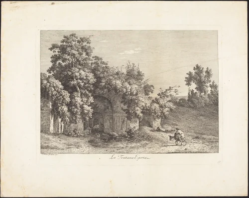La Fontana Egeria by Jacob Wilhelm Mechau, portfolio, 1745-1808