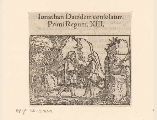 Afscheid van David en Jonathan by anonymous, print, 1530-1533