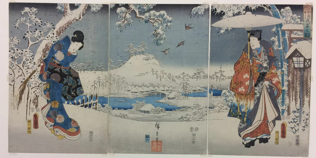 Snow View (Yuki no nagame), from the series Fashionable Genji (Furyu Genji) by Utagawa Kunisada I
Utagawa Hiroshige, print, 1848-1858