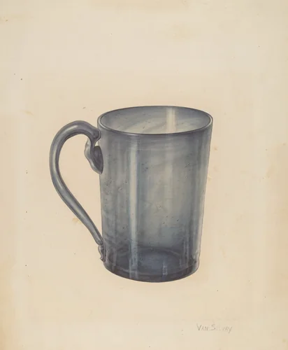 Mug by Van Silvay, index of american design, 1940