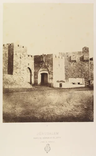 Jérusalem. Porte de Hebron et de Jaffa. (Bab-el-Khalil) by Louis de Clercq, photograph, 1860