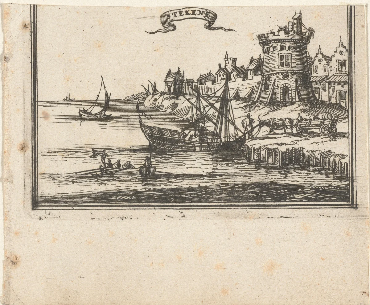 Illustratie voor 'Den Arbeid van Mars' van Allain Manesson Mallet by Romeyn de Hooghe, print, 1672