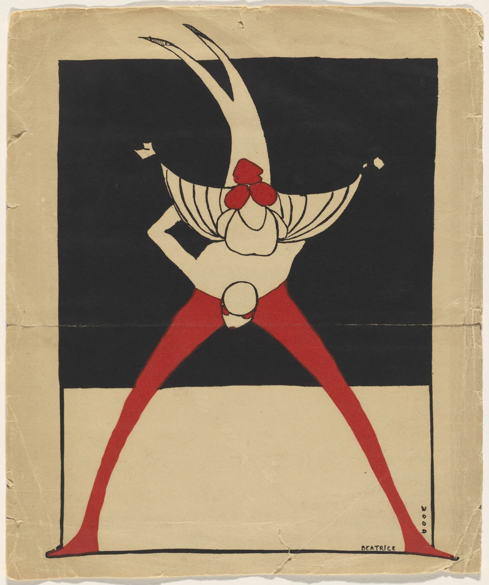 Untitled (Dancers or Acrobats) by Beatrice Wood, design, 1917