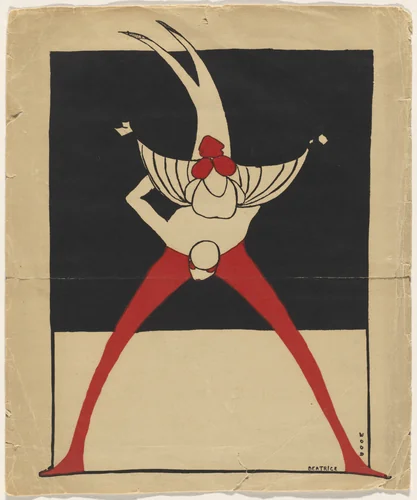 Untitled (Dancers or Acrobats) by Beatrice Wood, design, 1917