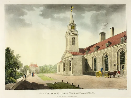Old Soldiers Hospital, Kilmainham, Dublin by James Malton, print, 1794