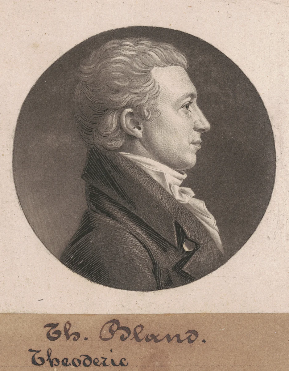 Theodorick Bland by Charles B. J. Févret de Saint-Mémin, print, 1804