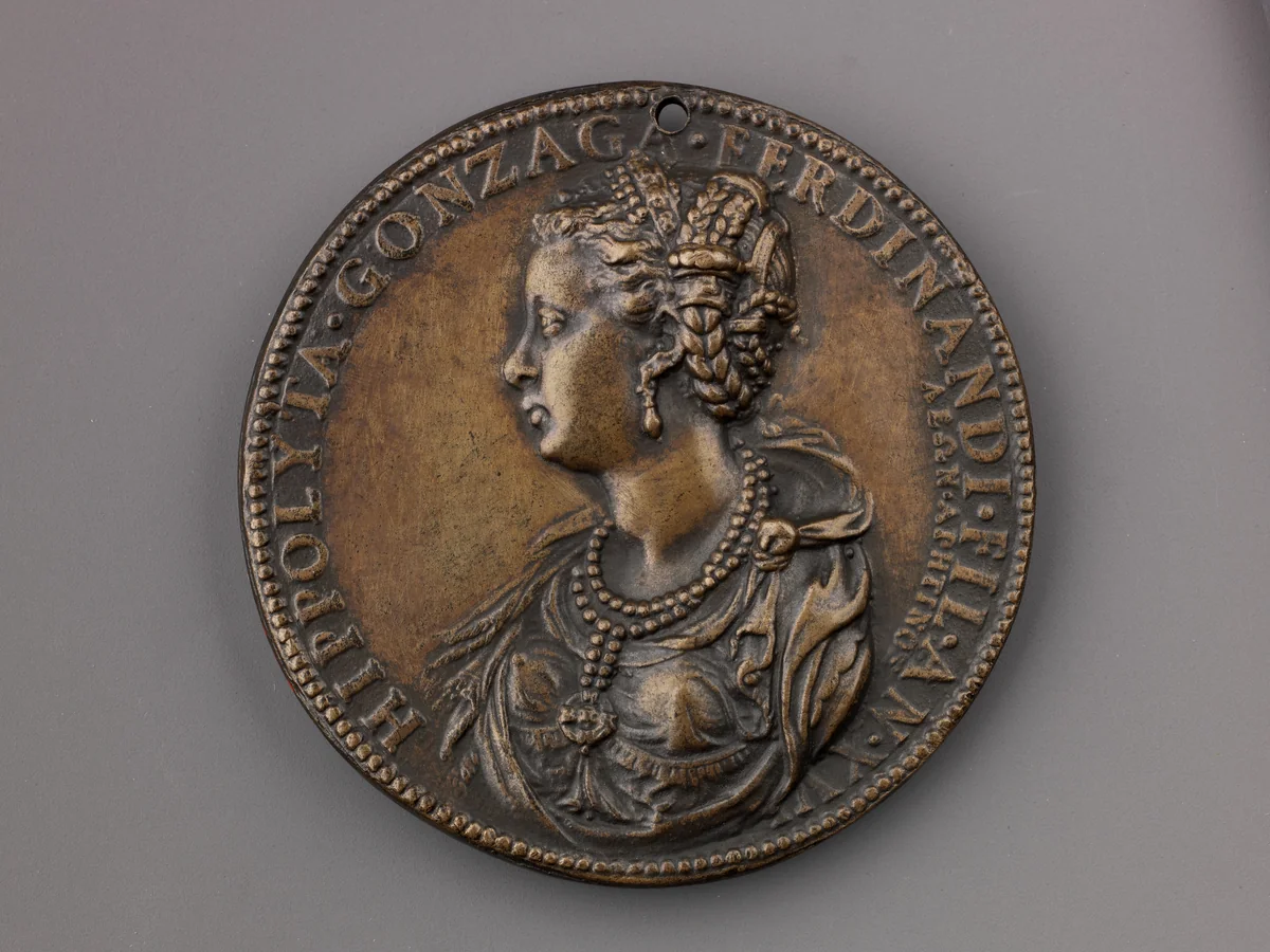 Medal: Ippolita Gonzaga by Leone Leoni, metalwork, 1551