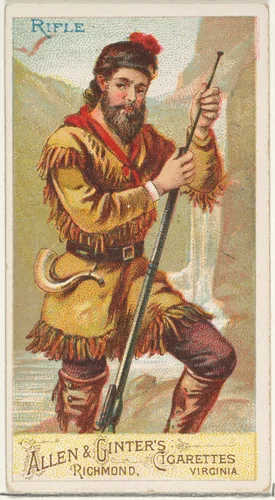 Rifle, from the Arms of All Nations series (N3) for Allen & Ginter Cigarettes Brands by Allen & Ginter, print, 1887