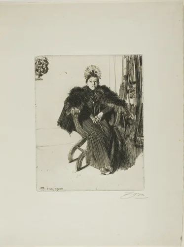 Isabella Gardener by Anders Zorn, print, 1894