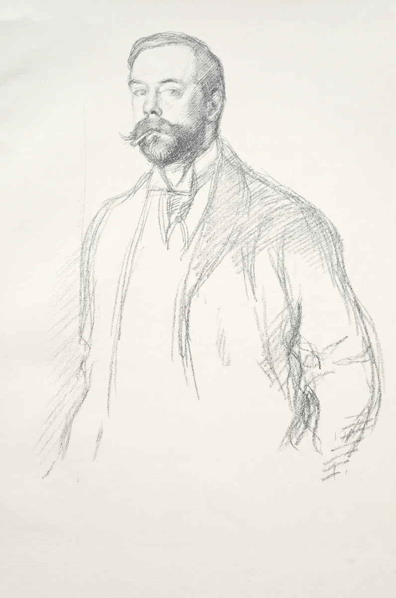 John Singer Sargent by William Rothenstein, print, 1892-1902