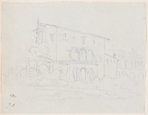A Roman Church by Jacques-Louis David, drawing, 1775-1780
