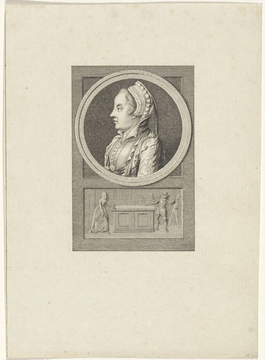 Portret van Margaretha Coppier by Reinier Vinkeles, print, 1783-1795