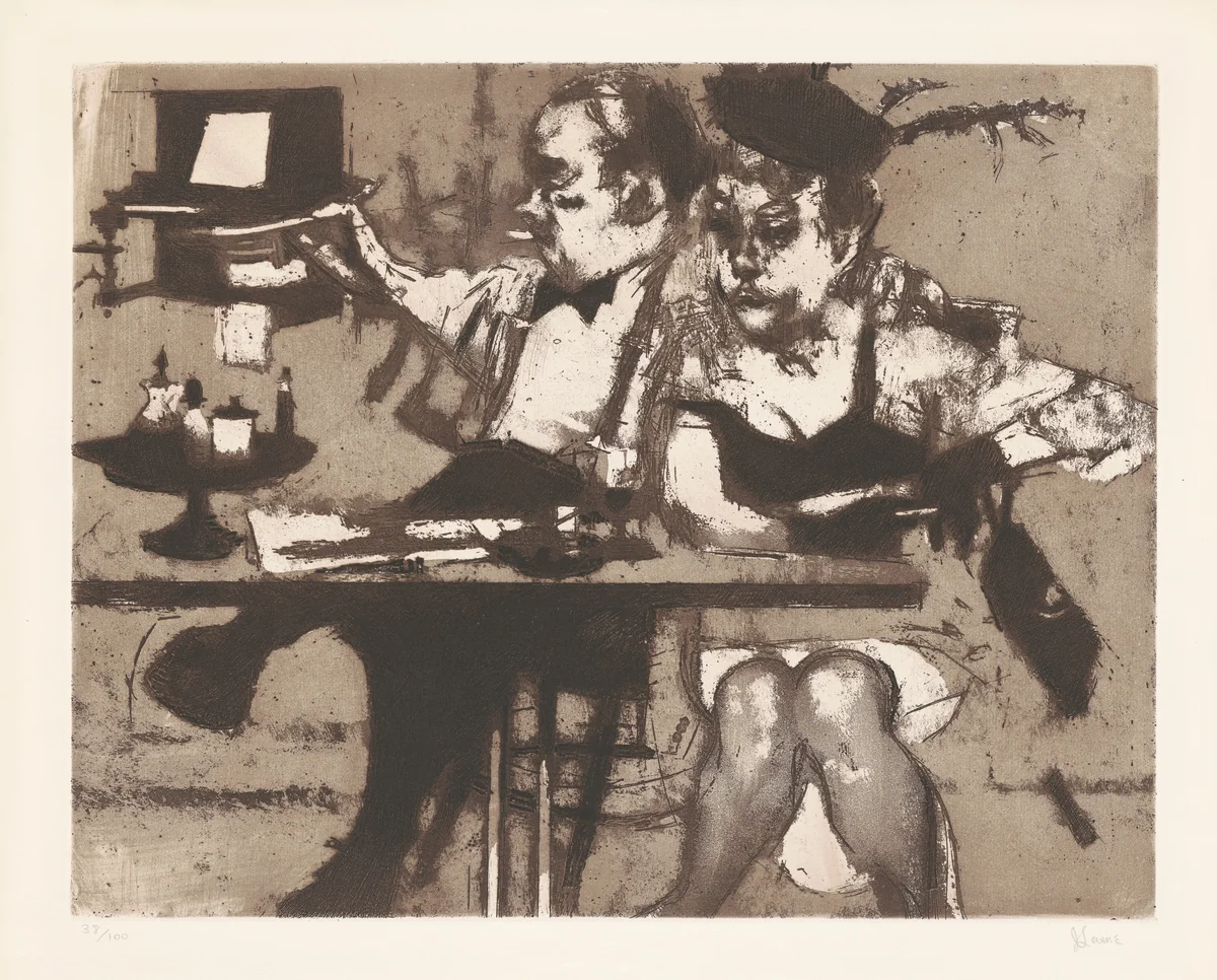 Careless Love by Jack Levine, print, 1965