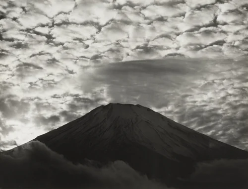 Mt. Fuji in the Evening by Fukuhara Roso (福原 路草), photograph, 1942