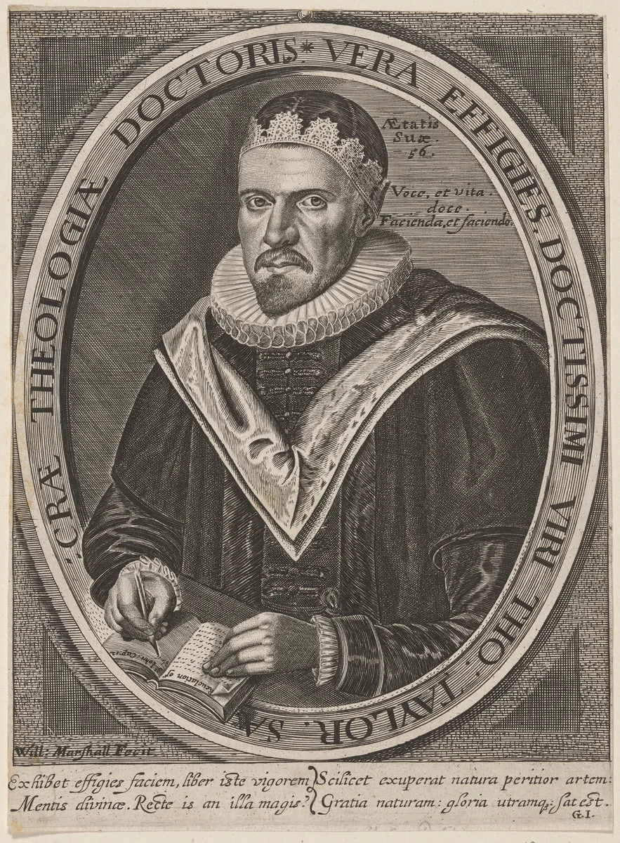 Thomas Taylor, D.D. by William Marshall, print, 1569-1677
