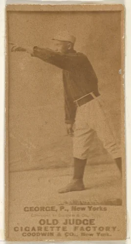 Bill George, Pitcher, New York, from the Old Judge series (N172) for Old Judge Cigarettes by Goodwin & Company, photograph, 1887-1890
