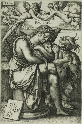 Patience by Sebald Beham, print, 1535-1545