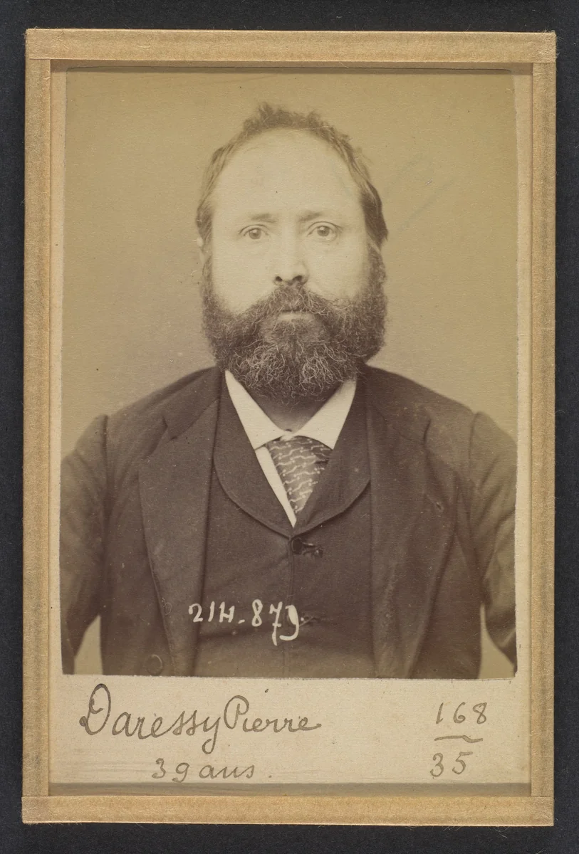 Daressy. Pierre. 39 ans, né à Lherme (Haute-Garonne). Cordonnier. Anarchiste. 28/2/94. by Alphonse Bertillon, photograph, 1894