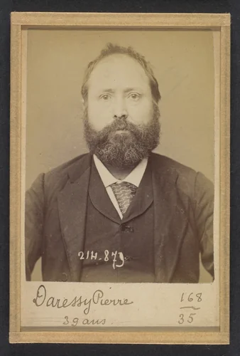 Daressy. Pierre. 39 ans, né à Lherme (Haute-Garonne). Cordonnier. Anarchiste. 28/2/94. by Alphonse Bertillon, photograph, 1894