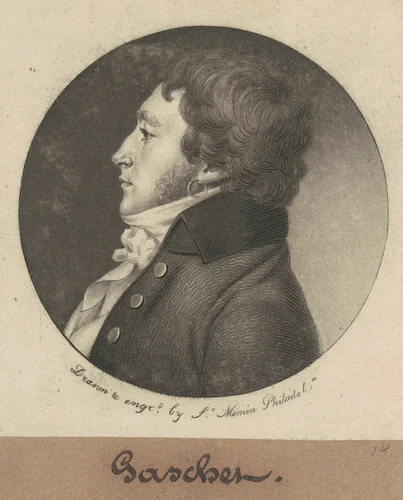 Joseph Louis Gaschet de L'Isle by Charles B. J. Févret de Saint-Mémin, print, 1800