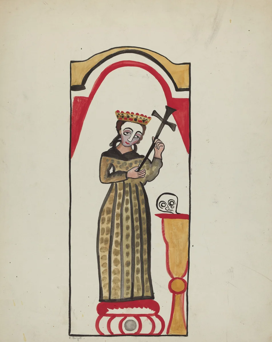 Retablo-Santa Rita by E. Boyd, index of american design, 1935-1942