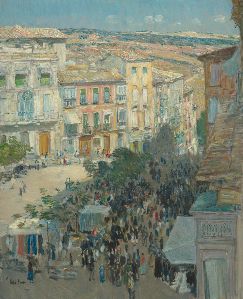 El Zocodover, Toledo, Spain by Childe Hassam, painting, 1910