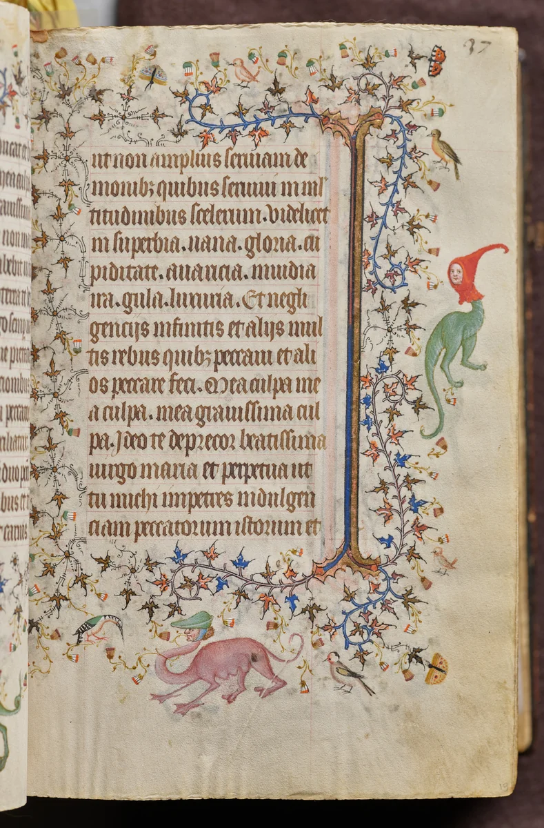 Hours of Charles the Noble, King of Navarre (1361-1425): fol. 19r, Text by Master of the Brussels Initials and Associates, book, 1400-1410