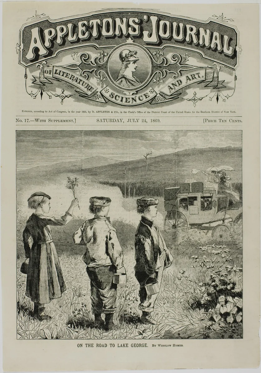 On the Road to Lake George by Winslow Homer, print, 1869