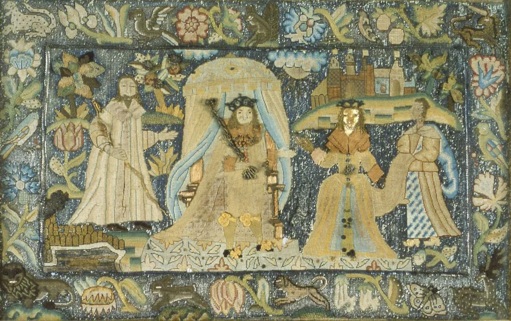 Picture Depicting the Queen of Sheba Before King Solomon by England, textile, 1650-1670