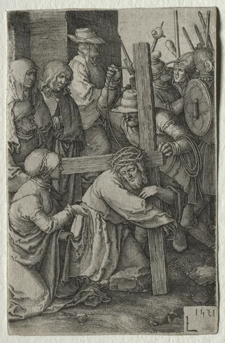 The Passion: Christ Carrying the Cross by Lucas van Leyden, print, 1521
