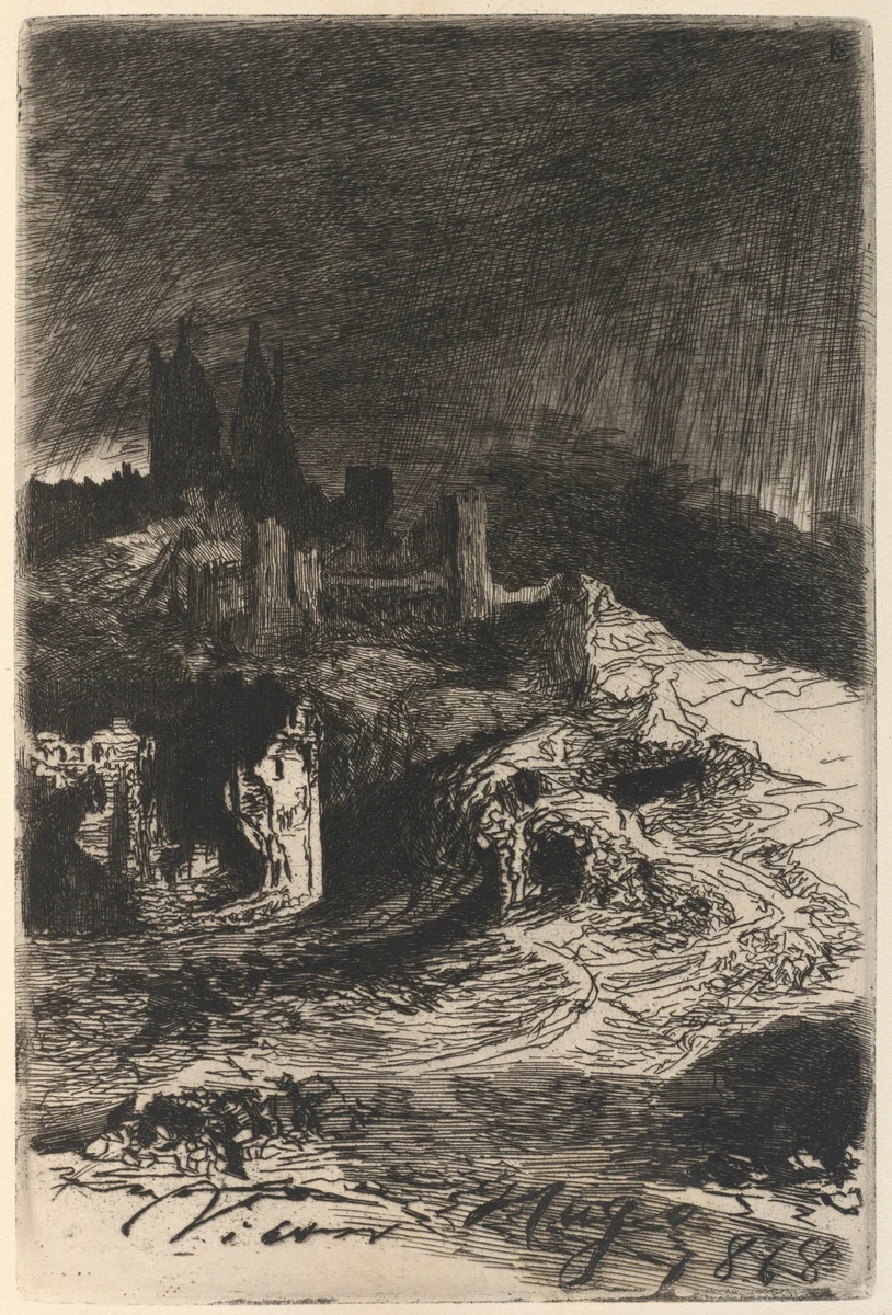 L'Eclair (Lightning) by Victor Hugo, print, 1868