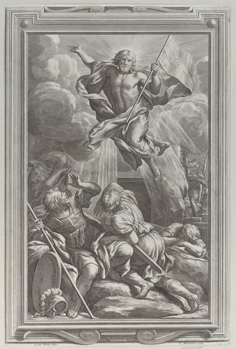 The Resurrection by Cornelis Bloemaert, print, 1662