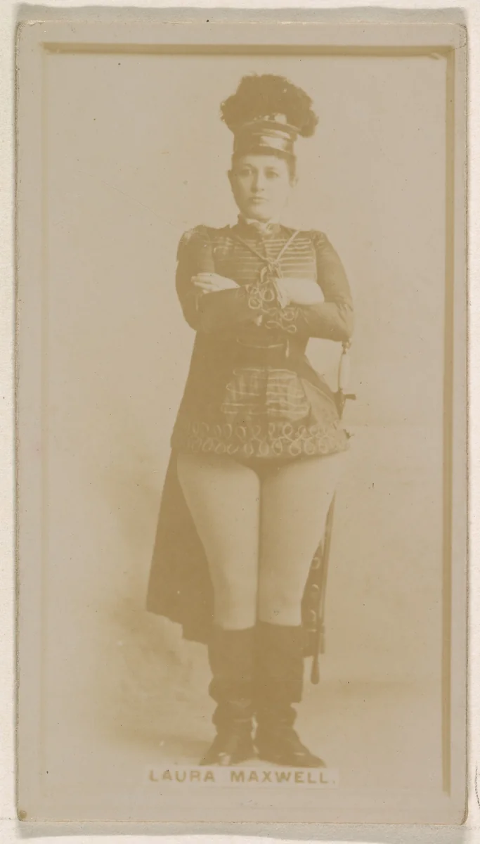 Laura Maxwell, from the Actresses series (N245) issued by Kinney Brothers to promote Sweet Caporal Cigarettes by Kinney Brothers Tobacco Company, photograph, 1890