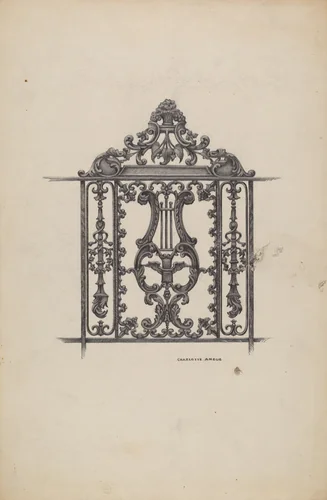 Gate to Cemetery Plot by Charlotte Angus, index of american design, 1935-1942