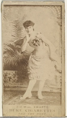 Card Number 510, Miss Schwartz, from the Actors and Actresses series (N145-7) issued by Duke Sons & Co. to promote Duke Cigarettes by W. Duke, Sons & Co., photograph, 1880-1889