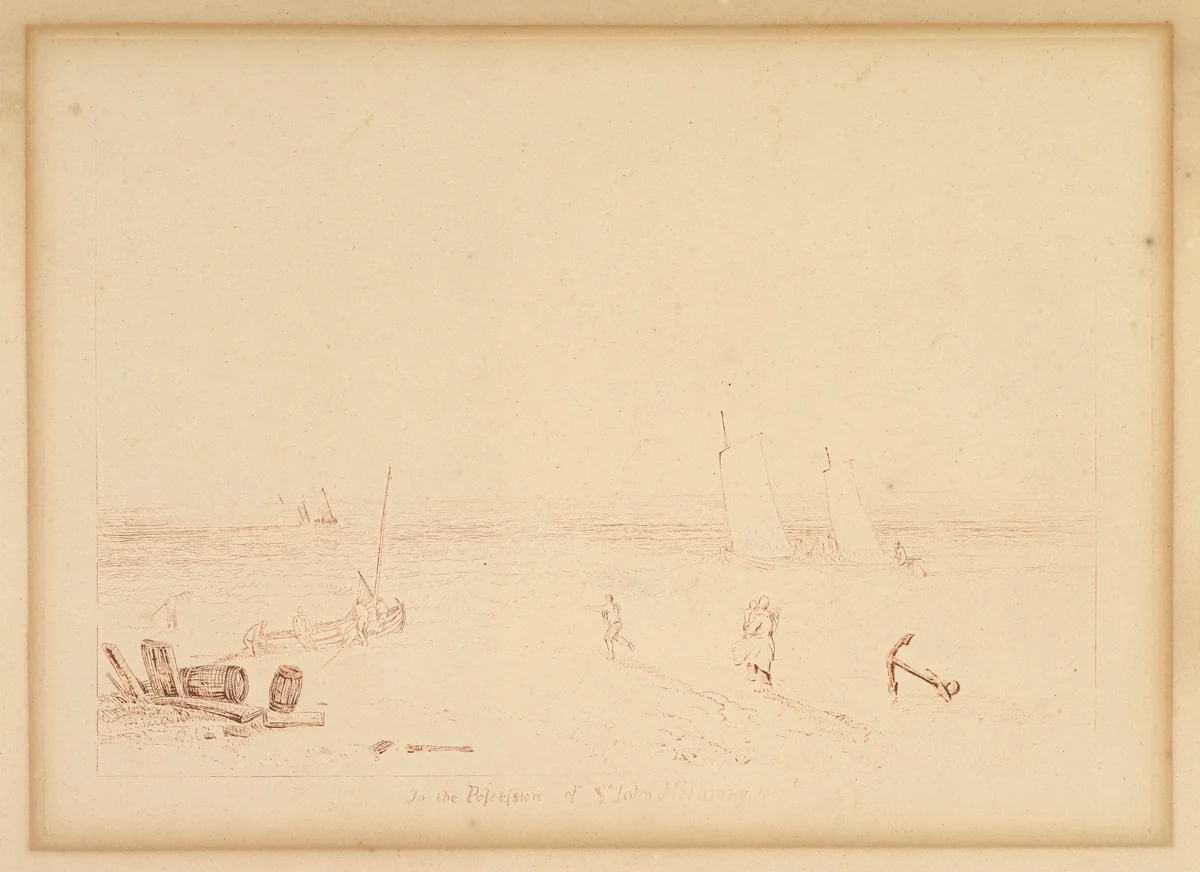 The Mildmay Sea-Piece (Liber Studiorum, part XIII, plate 40) by Joseph Turner, print, 1812