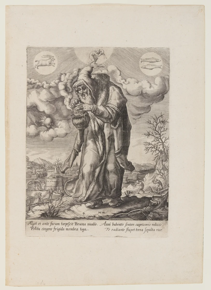 Winter, from The Four Seasons by Matthäus Greuter, print, 1589-1600