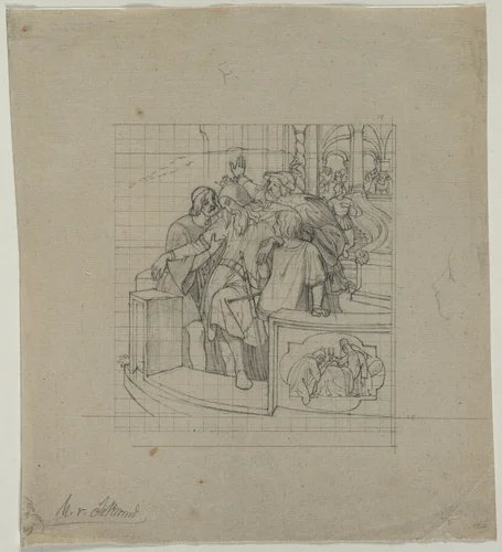 The King of Thule by Moritz von Schwind, drawing, 1804-1871