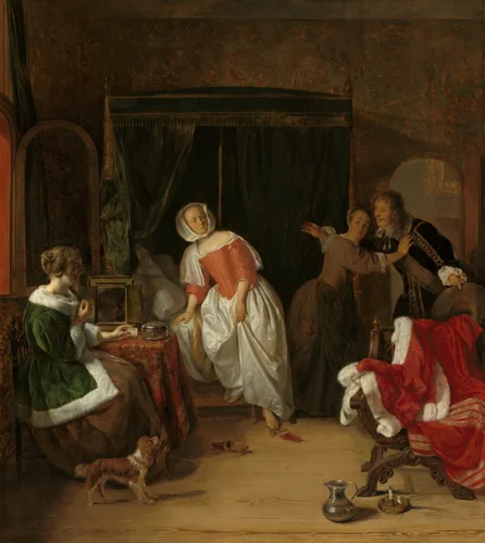 The Intruder by Gabriel Metsu, painting, 1660