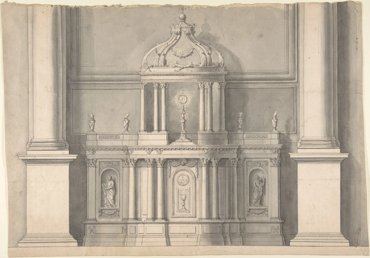 Design for a Tabernacle by anonymous, drawing, 1700-1799