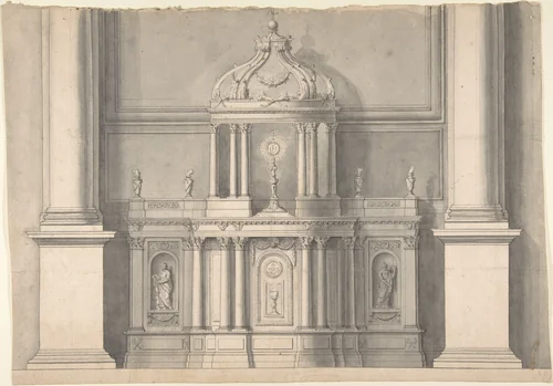 Design for a Tabernacle by anonymous, drawing, 1700-1799
