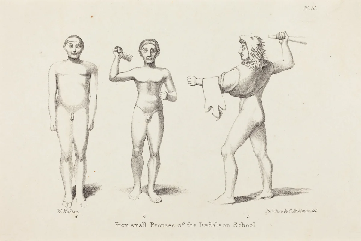 Daedalian Figures from Bronzes by W. Walton
John Flaxman, print, 1829